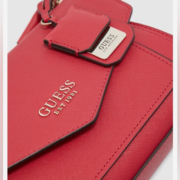Brand new No tag Guess Georgiana Crossbody Flap Bag – Red - Picture 3 of 16